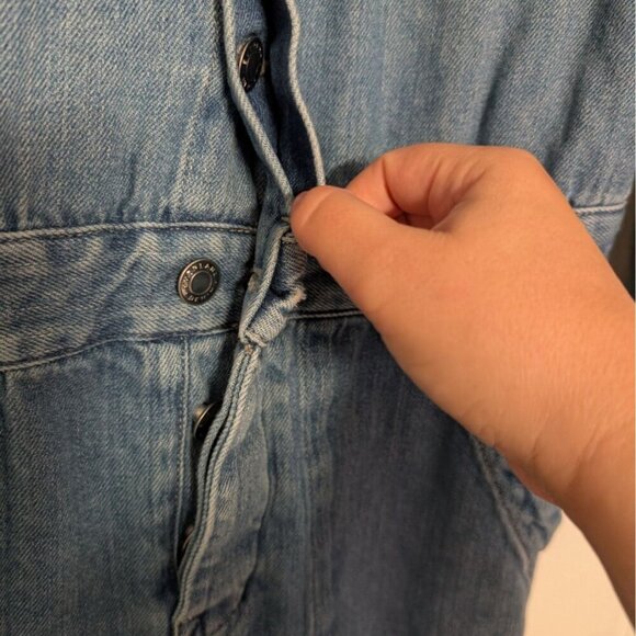 Everlane The Denim Coverall Womens Size Small Blue Long Sleeve Jean Jumpsuit - Picture 4 of 11